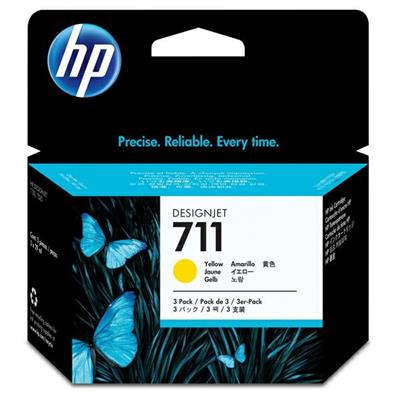 Inkjet hp 711 cz136a giallo 29ml conf. 3pz