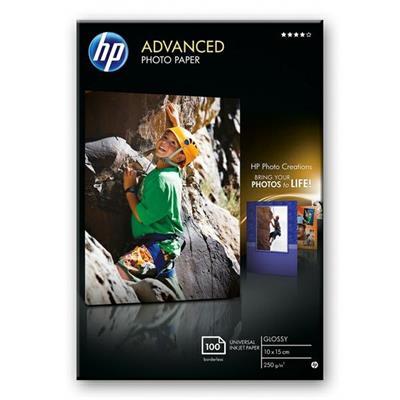 RISMA 100 FG CARTA HP ADVANCED GLOSSY PHOTO PAPER 250 G/MÂ²-10 X