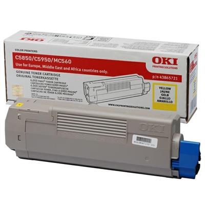 Toner oki c5850/c5950/mc560 giallo 6000 pg.