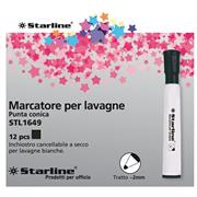 MARCATORE PER LAVAGNE NERO P.TONDA 2MM STARLINE