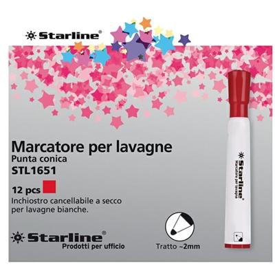 MARCATORE PER LAVAGNE ROSSO P.TONDA 2MM STARLINE