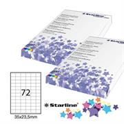 Etichetta adesiva bianca 100fg A4 35x23,5mm (72et/fg) STARLINE