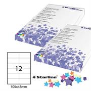 Etichetta adesiva bianca 100fg A4 105x48mm (12et/fg) STARLINE