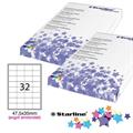 Etichetta laser/ink a4 47,5x35 32xfg 100fg Starline
