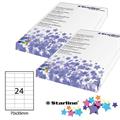 Etichetta adesiva bianca 100fg A4 70x35mm (24et/fg) STARLINE