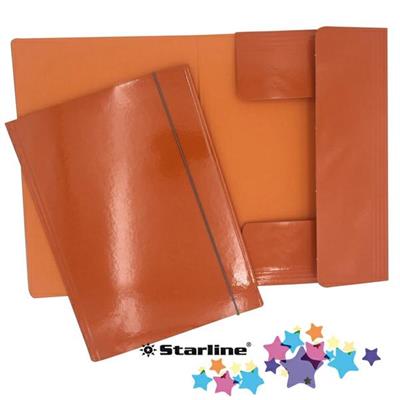 Cartella con elastico 25x34cm Arancio Queen Starline