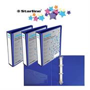 Raccoglitore KingShow 50 A4 4D blu 22X30cm personalizzabile STAR