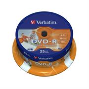 Dvd -R 4,7gb verbatim stampabili spindle 25pz