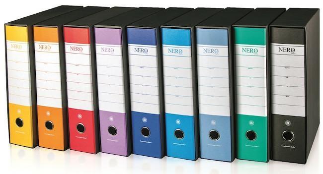 Raccoglitore con custodia NERO& 35h dorso 8 CICLAMINO