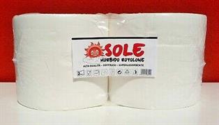 Carta asciugamani confezione 2 rotoli kg.4 cellulosa 2 veli SOLE