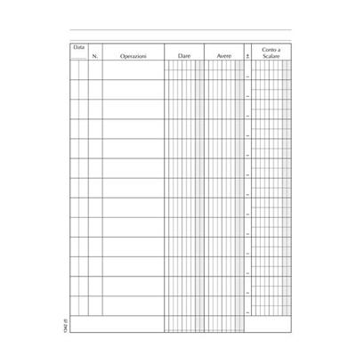 Registro Conto Corrente Banca 96pag. 21x15,5cm DU134200000 Data