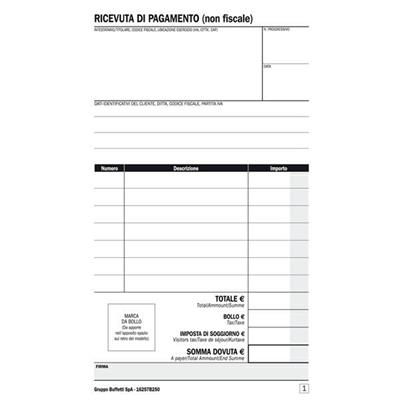 Blocco ricevute BB e affittacamere 25/25copie autoric16,8x10cm D