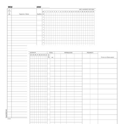 Registro Presenze Mensili 48pag. 31x24,5cm DU131301200 DU