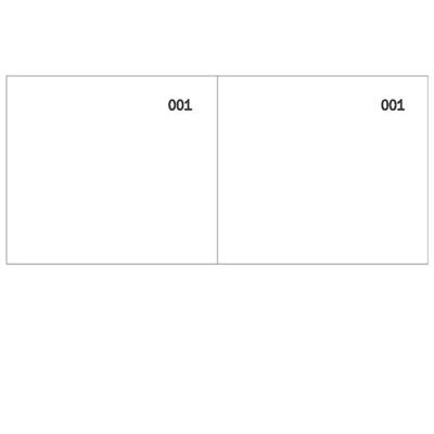 Blocco scontrino 2 sezioni 100copie num. bianco 5,8X13cm DU16000