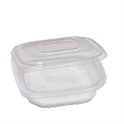 Pack 50 contenitori in PP con coperchio incernierato 15,5x15,5cm