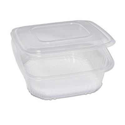 Pack 50 contenitori in PP con coperchio incernierato 21,5x21,5cm