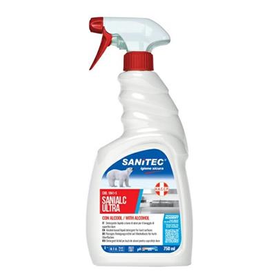 SANIALC Ultra 750ml detergente alcolico per superfici e tessuti