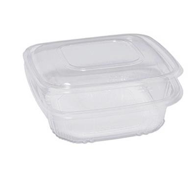 Pack 50 contenitori in PP con coperchio incernierato 18,5x18,5cm