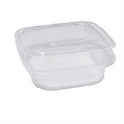 Pack 50 contenitori in PP con coperchio incernierato 18,5x18,5cm