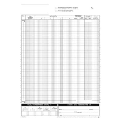 Blocco registro corrispettivi 12/12autor. 29,7x21,5cm DU168512C0