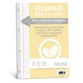 Ricambi c/rinforzo ecologico f.to A4 100gr 40fg 5mm c/margine Fa