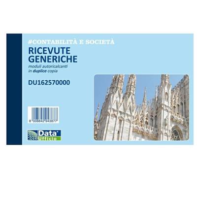 Blocco ricevute generiche 50/50 copie autor. 10x16,8cm DU1625700