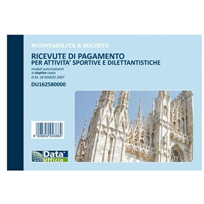 Blocco ricevute pagamento attivitA' sportive 50/50 copie autor.