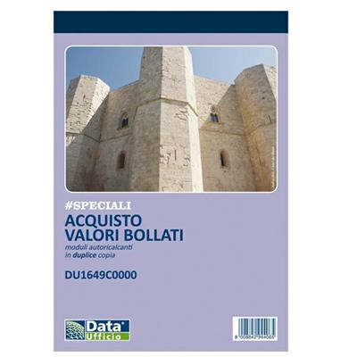Blocco distinta acquisto carte valori 50/50copie autor. DU1649C0