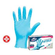 Scatola 100 guanti in nitrile non talcato tg. M/L azzurro uso me