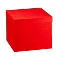 Scatola c/coperchio 30x30x24cm seta rosso Scotton