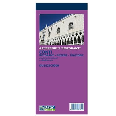 Blocco conti ristoranti/pizzerie/trattorie 50copie 21,5x10cm DU1