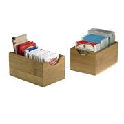 Vaschetta portabustine in bamboo 7x11x5,5cm naturale Leone