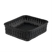 Cestino Vanity polipropilene quadrato 32,5x32,5x10h cm nero Leon
