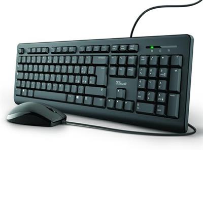 Set tastiera con filo + mouse con filo ultrasilenziosa TKM-250 -