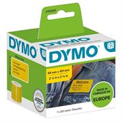 Rotolo 220 Etichette Spedizione/Badge 54x101mm gialle per Dymo L