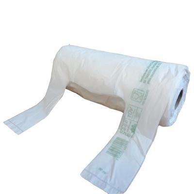 Rotolo da 200 Shopper bianchi MINI 13mic 22x50CM 6+6cm Mater-Bi