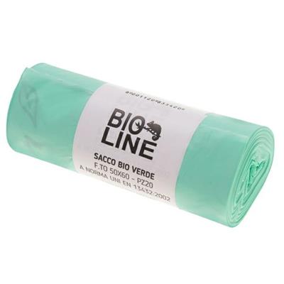 20 Sacchi BIO verdi 50x60cm 30Lt 17mic