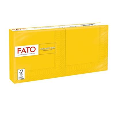 100 tovaglioli carta 25x25cm 2 Veli Giallo Fato