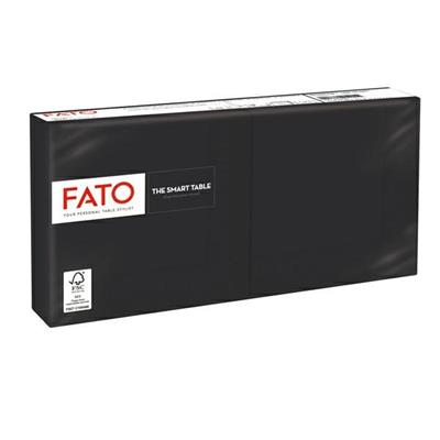 100 tovaglioli carta 25x25cm 2 Veli Nero Fato