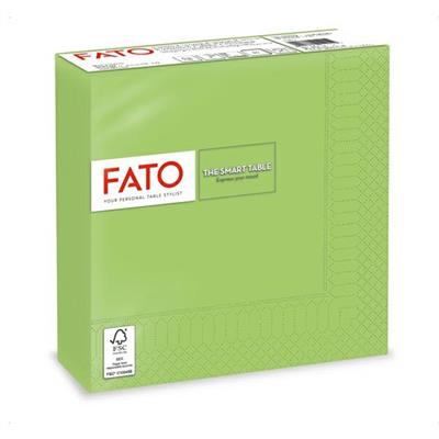 50 tovaglioli carta 33x33cm 2 Veli Verde mela Fato