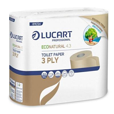 Pacco 4 rotoli Carta Igienica 270 strappi EcoNatural 4.3 Lucart