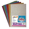 Busta 10 fogli Gomma Crepp Glitter 20x30cm colori assortiti Cwr