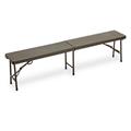 Panca pieghevole L183cm in HDPE noce Horeca