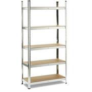 Scaffale in metallo e MDF a 5 ripiani
