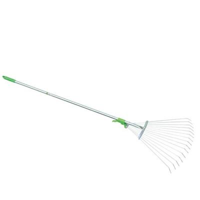 Scopa in metallo per erba e foglie regolabile