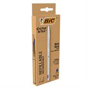 Penna sfera con cappuccio Cristal  Re'New 1mm blu BIC