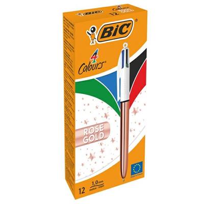 Penna sfera a scatto BIC 4 Colori Rose Gold 1.0mm