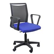 Sedia home/office Smart Light schienale in rete nero seduta blu