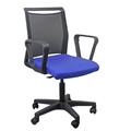 Sedia home/office Smart Light schienale in rete nero seduta blu