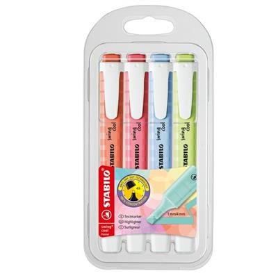 Evidenziatore stabilo swing cool cf 4 colori assortiti PASTEL